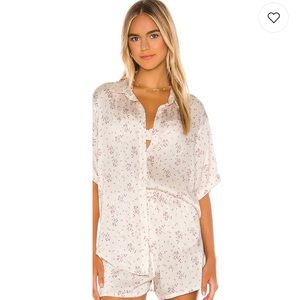 Fifi Silk Top in Sweet Rose Frankies Bikinis - M